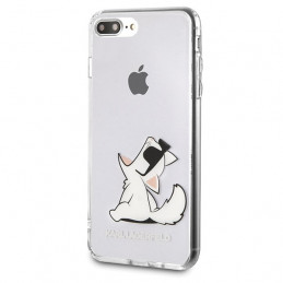 Karl Lagerfeld „Choupette Fun“ dėklas, skirtas „iPhone 7 / 8 Plus“ – permatomas