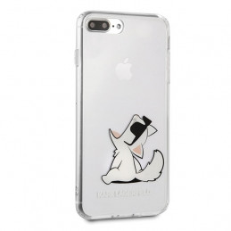 Karl Lagerfeld „Choupette Fun“ dėklas, skirtas „iPhone 7 / 8 Plus“ – permatomas