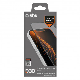 SBS grūdintas stiklas D3O su rėmeliu iPhone 16e