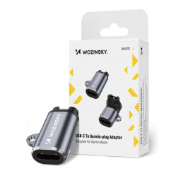 „Wozinsky WAYGS1“ USB-C adapteris, skirtas „Garmin“ išmaniajam laikrodžiui – pilkas