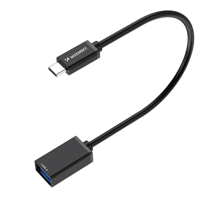 „Wozinsky WOTGY1S“ USB-C 3.0 (kištukas) - USB-A 3.0 (lizdas) OTG adapteris – juodas