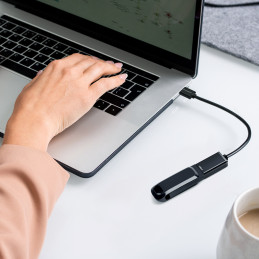 „Wozinsky WOTGY1S“ USB-C 3.0 (kištukas) - USB-A 3.0 (lizdas) OTG adapteris – juodas