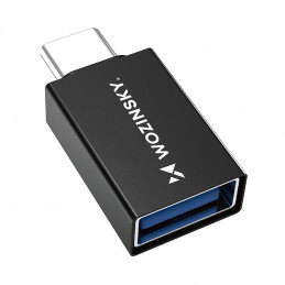 „Wozinsky W10GY1S“ USB-C – USB-A 3.2 10 Gb/ s adapteris – juodas