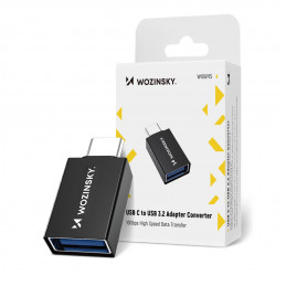 „Wozinsky W10GY1S“ USB-C – USB-A 3.2 10 Gb/ s adapteris – juodas