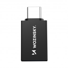 „Wozinsky W10GY1S“ USB-C – USB-A 3.2 10 Gb/ s adapteris – juodas