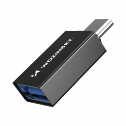 „Wozinsky W10GY1S“ USB-C – USB-A 3.2 10 Gb/ s adapteris – juodas