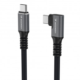 „Wozinsky WPS3-UY41S“ USB-C „Thunderbolt 4“ 240 W 1 m 4K kampinis kabelis – juodas