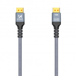 „Wozinsky WPS-16AYL2S DisplayPort 2.1“ kabelis, sertifikuotas VESA, 80 Gb/ s, 16K@60Hz, 8K@120Hz, 4K@240Hz, HDR HDCP DSC...