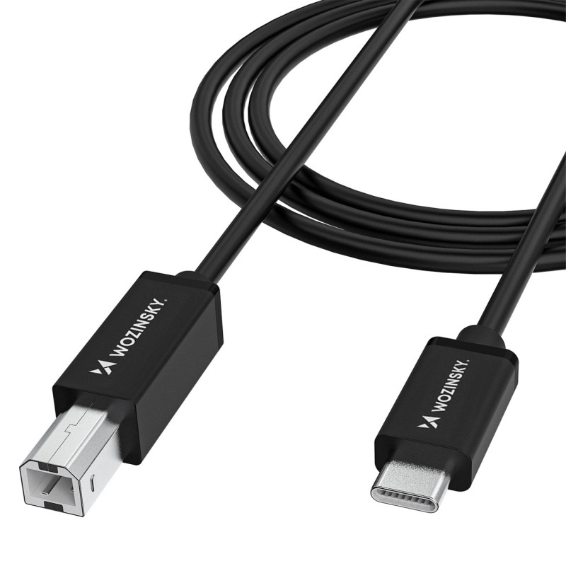 Wozinsky WKDDY1S USB-B - USB-C kabelis 1 m - juodas