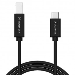 Wozinsky WKDDY1S USB-B - USB-C kabelis 1 m - juodas