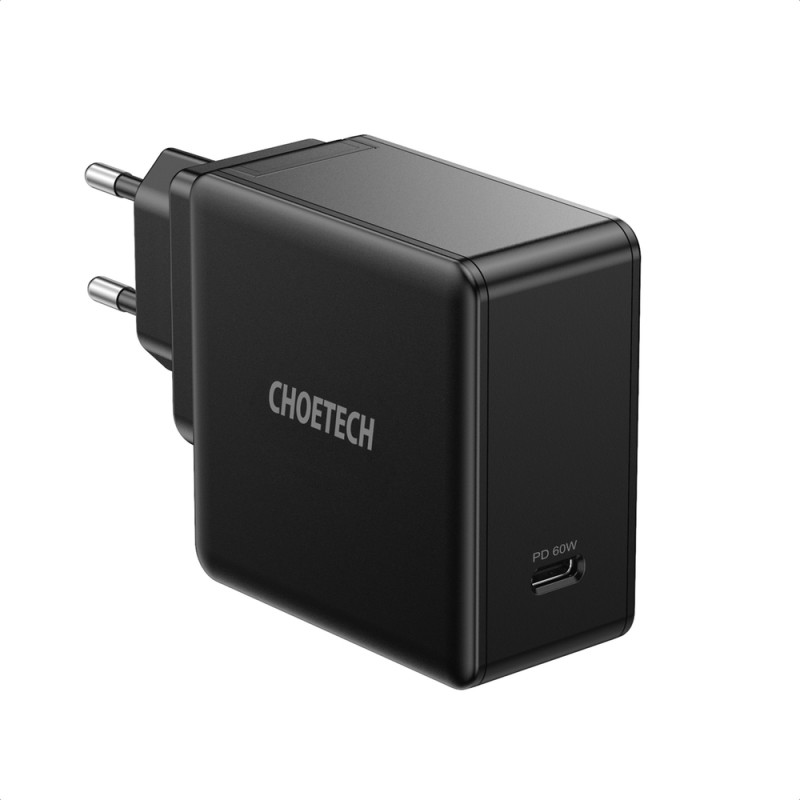Choetech greitas USB Type C PD sieninis įkroviklis 60W 3A juodas (Q4004-EU)