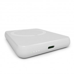 „Puro Power Mag“ išorinė baterija, 5000 mAh, 20 W, su maitinimo šaltiniu, USB-C, balta
