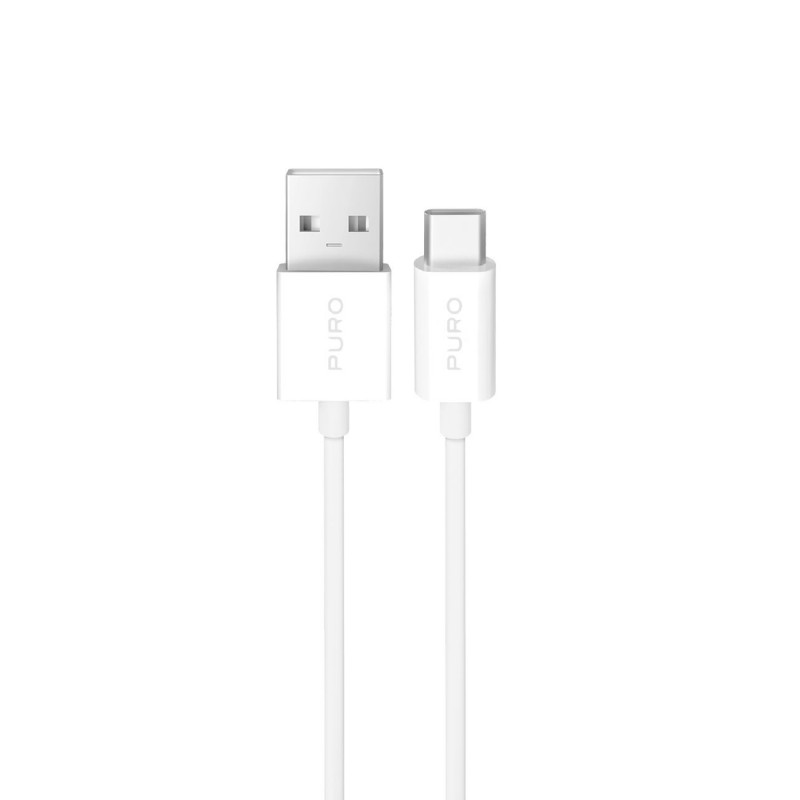 „Puro TPE“ 10 W USB-A - USB-C laidas, 3 m, baltas