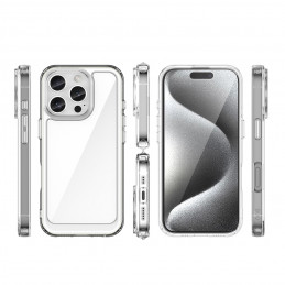 „Outer Space“ dėklas, skirtas „iPhone 16e“ su lanksčiu rėmeliu – permatomas