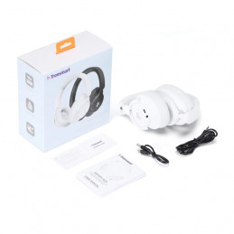 „Tronsmart SOUNFII Q20S“ hibridinės ANC belaidės ausinės su aktyviu triukšmo slopinimu – baltos