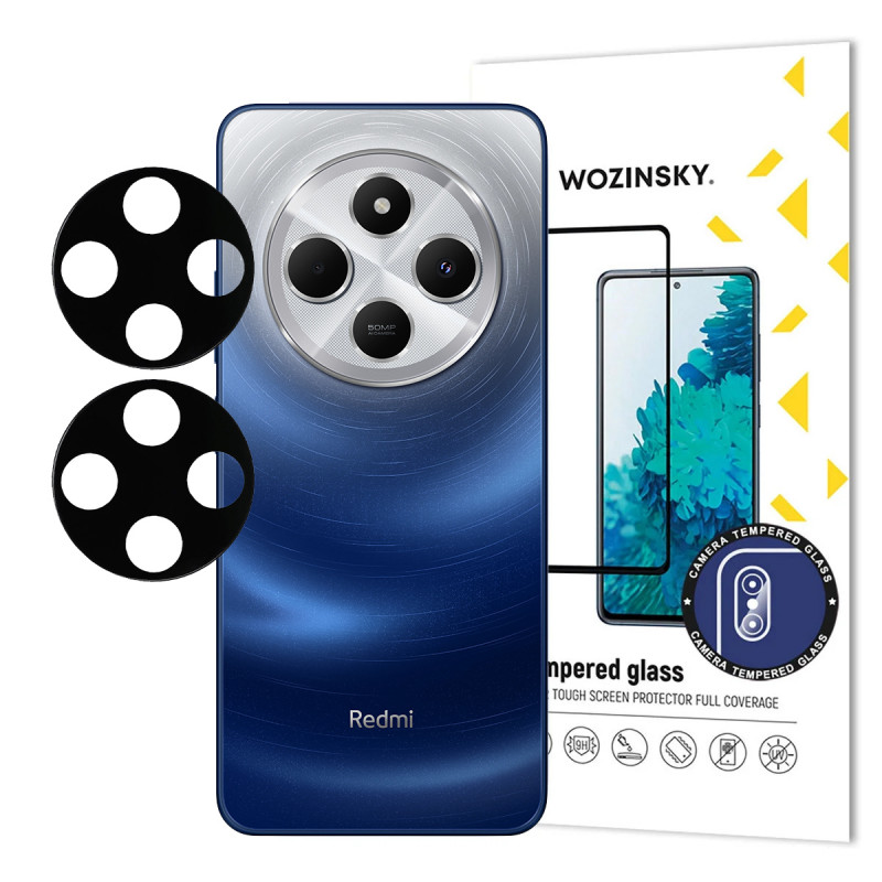 „Wozinsky“ pilno dydžio kameros stiklas, skirtas „Xiaomi Redmi 14C 5G“, 2 vnt. pakuotėje
