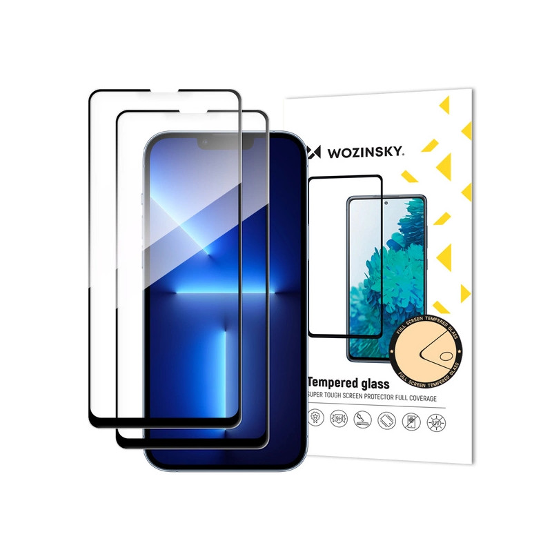 „Wozinsky Full Glue“ grūdintas stiklas, skirtas „Xiaomi Redmi 14C 5G“, 2 vnt. pakuotėje