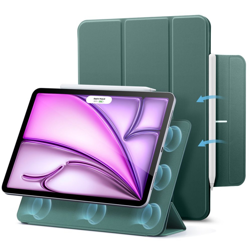 ESR „Rebound“ magnetinis dėklas, skirtas „iPad Pro 12.9“ 2020 / 2021 / 2022 / „iPad Air 13“ 2024 / 2025 – žalias