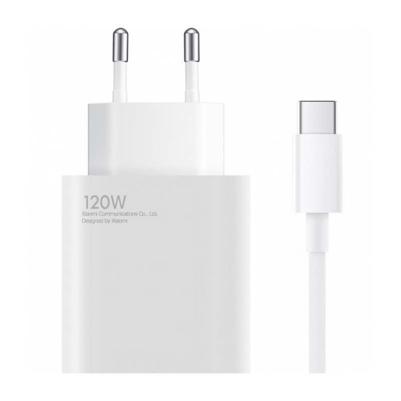 „Xiaomi BHR9462EU“ 120 W 6A USB-A sieninis įkroviklis su USB-C laidu – baltas
