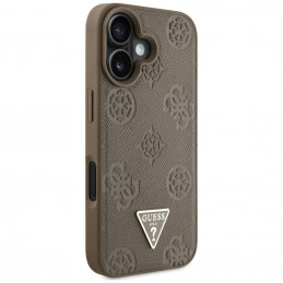 „Guess“ grūdėto karšto spaudimo „Peony“ trikampio logotipo „MagSafe iPhone 16“ dėklas – rudas