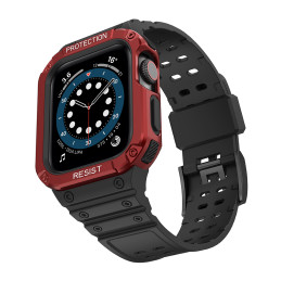 Apsaugokite dirželio juostą su dėklu, skirtu Apple Watch 7 / 6 / 5 / 4 / 3 / 2 / SE (41 / 40 / 38 mm) dėklas, šarvuotas ...