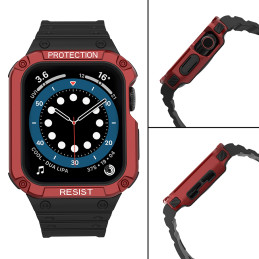 Apsaugokite dirželio juostą su dėklu, skirtu Apple Watch 7 / 6 / 5 / 4 / 3 / 2 / SE (41 / 40 / 38 mm) dėklas, šarvuotas ...