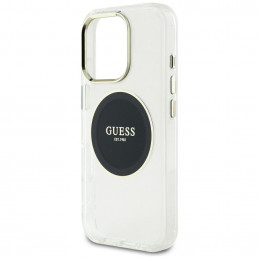 „Guess IML Metal Colored Circle Classic Logo MagSafe“ dėklas, skirtas „iPhone 16 Pro Max“ – juodas