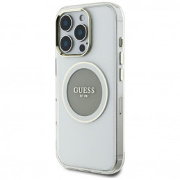„Guess IML Metal Colored Circle Classic Logo MagSafe“ dėklas, skirtas „iPhone 16 Pro Max“ – pilkas