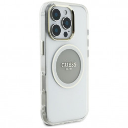 „Guess IML Metal Colored Circle Classic Logo MagSafe“ dėklas, skirtas „iPhone 16 Pro Max“ – pilkas