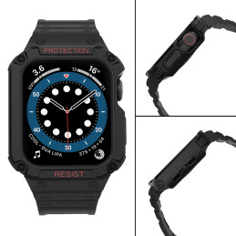 Apsaugokite dirželio juostą su dėklu Apple Watch 7 / 6 / 5 / 4 / 3 / 2 / SE (41 / 40 / 38 mm) dėklas, šarvuotas laikrodž...