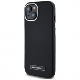 „Karl Lagerfeld FW Metal Plate MagSafe“ dėklas, skirtas „iPhone 15“ – juodas