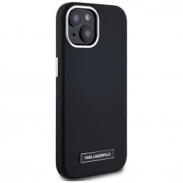 „Karl Lagerfeld FW Metal Plate MagSafe“ dėklas, skirtas „iPhone 15“ – juodas