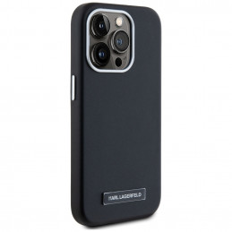 „Karl Lagerfeld FW Metal Plate MagSafe“ dėklas, skirtas „iPhone 15 Pro Max“ – juodas