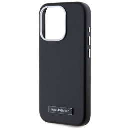 „Karl Lagerfeld FW Metal Plate MagSafe“ dėklas, skirtas „iPhone 15 Pro Max“ – juodas