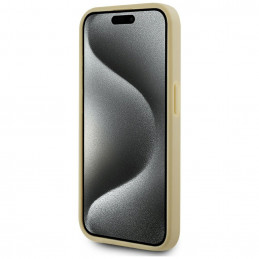 „Karl Lagerfeld“ raukšlėtas metalinis „iPhone 15 Pro“ dėklas – auksinis