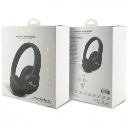 „Guess“ odinės „Tone On Tone Script“ „Bluetooth 4G“ ausinės, juodos