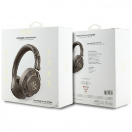 „Guess ENC Metal 4G“ „Bluetooth“ ausinės, rudos