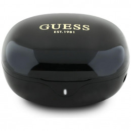 „Guess Flat Classic Logo“ galvanizuotos TWS ausinės – juodos