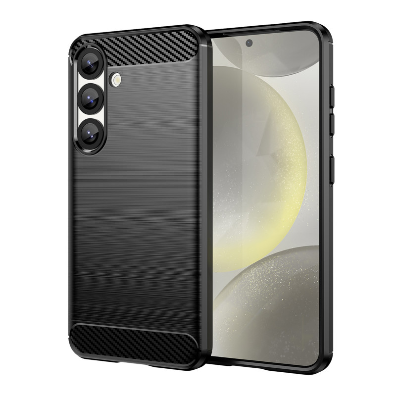 Xiaomi Redmi Note 14 Pro+ 5G silikoninis dėklas su anglies pluošto efektu – juodas