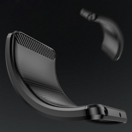 Xiaomi Redmi Note 14 Pro+ 5G silikoninis dėklas su anglies pluošto efektu – juodas