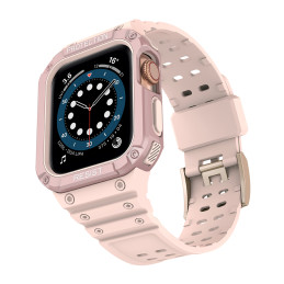 Apsaugokite dirželio juostą su dėklu Apple Watch 7 / 6 / 5 / 4 / 3 / 2 / SE (41 / 40 / 38 mm) dėklas, šarvuotas laikrodž...