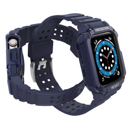 Apsaugokite dirželio juostą su dėklu Apple Watch 7/ 6/ 5/ 4/ 3/ 2/ SE (41/ 40/ 38mm) dėklas, šarvuotas laikrodžio dangte...