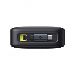 „Baseus Free2Pull“ 20000mAh 65W išorinė baterija su ištraukiamu USB-C laidu - juoda