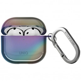 UNIQ Iridescia AirPods 4 pakabinamas dėklas – holografinis, daugiaspalvis