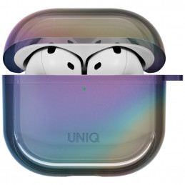 UNIQ Iridescia AirPods 4 pakabinamas dėklas – holografinis, daugiaspalvis