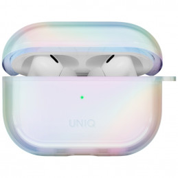 UNIQ Iridescia AirPods Pro 2 pakabinimo dėklas – holografinė balta spalva