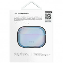 UNIQ Iridescia dėklas, skirtas „AirPods Pro 2“ ausinėms, pakabinamas – holografinės mėlynos spalvos
