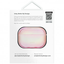 UNIQ Iridescia AirPods Pro 2 pakabinimo dėklas – holografinės rožinės spalvos