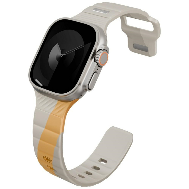 UNIQ „Stride De“ guminis dirželis „Apple Watch 44 / 45 / 46 / 49 mm“ – smėlio spalvos