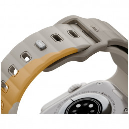 UNIQ „Stride De“ guminis dirželis „Apple Watch 44 / 45 / 46 / 49 mm“ – smėlio spalvos